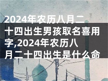 2024年农历八月二十四出生男孩取名喜用字,2024年农历八月二十四出生是什么命