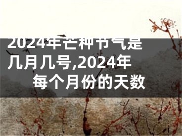 2024年芒种节气是几月几号,2024年每个月份的天数