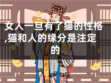 女人一旦有了猫的性格,猫和人的缘分是注定的
