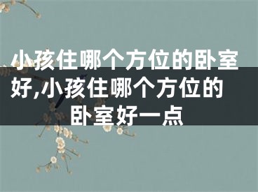 小孩住哪个方位的卧室好,小孩住哪个方位的卧室好一点