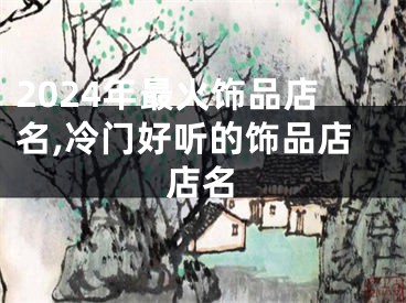 2024年最火饰品店名,冷门好听的饰品店店名