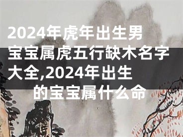 2024年虎年出生男宝宝属虎五行缺木名字大全,2024年出生的宝宝属什么命