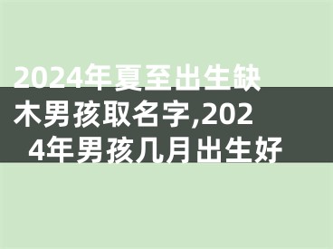 2024年夏至出生缺木男孩取名字,2024年男孩几月出生好