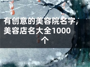 有创意的美容院名字,美容店名大全1000个