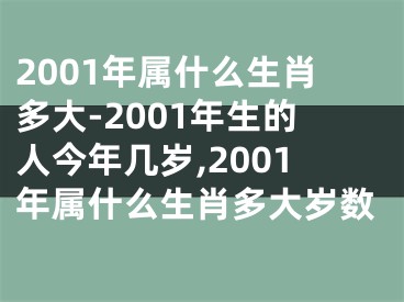 2001年属什么生肖多大-2001年生的人今年几岁,2001年属什么生肖多大岁数