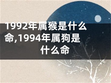 1992年属猴是什么命,1994年属狗是什么命