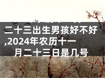 2024年农历十一月二十三出生男孩好不好,2024年农历十一月二十三日是几号