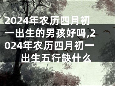 2024年农历四月初一出生的男孩好吗,2024年农历四月初一出生五行缺什么