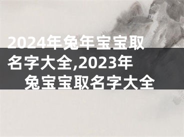 2024年兔年宝宝取名字大全,2023年兔宝宝取名字大全