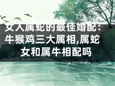 女人属蛇的最佳婚配：牛猴鸡三大属相,属蛇女和属牛相配吗