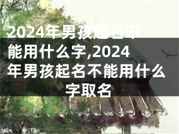 2024年男孩起名不能用什么字,2024年男孩起名不能用什么字取名