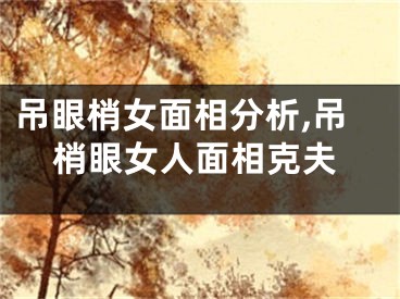 吊眼梢女面相分析,吊梢眼女人面相克夫