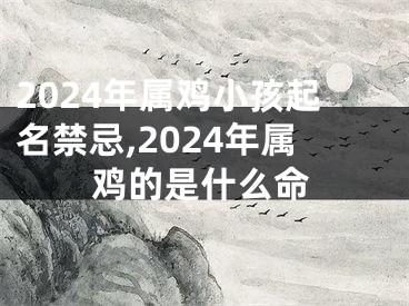 2024年属鸡小孩起名禁忌,2024年属鸡的是什么命