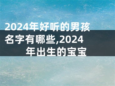 2024年好听的男孩名字有哪些,2024年出生的宝宝
