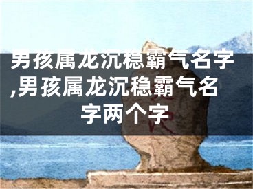男孩属龙沉稳霸气名字,男孩属龙沉稳霸气名字两个字