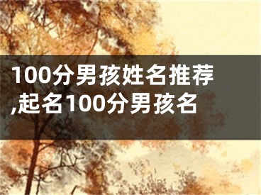 100分男孩姓名推荐,起名100分男孩名