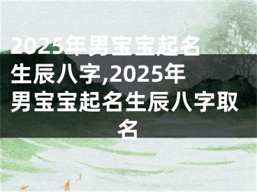 2025年男宝宝起名生辰八字,2025年男宝宝起名生辰八字取名