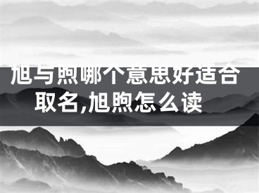 旭与煦哪个意思好适合取名,旭煦怎么读