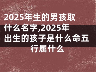 2025年生的男孩取什么名字,2025年出生的孩子是什么命五行属什么