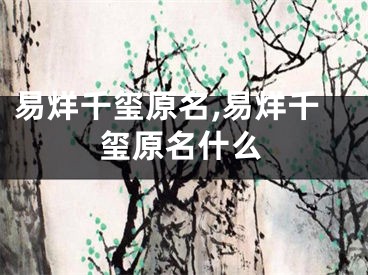 易烊千玺原名,易烊千玺原名什么