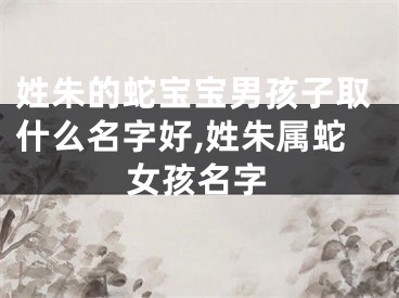 姓朱的蛇宝宝男孩子取什么名字好,姓朱属蛇女孩名字