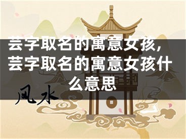 芸字取名的寓意女孩,芸字取名的寓意女孩什么意思