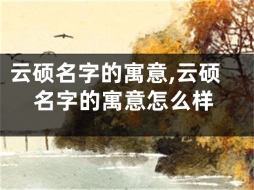 云硕名字的寓意,云硕名字的寓意怎么样