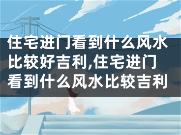 住宅进门看到什么风水比较好吉利,住宅进门看到什么风水比较吉利