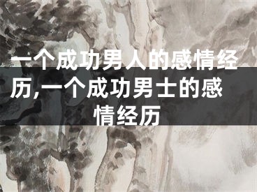 一个成功男人的感情经历,一个成功男士的感情经历