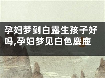 孕妇梦到白露生孩子好吗,孕妇梦见白色麋鹿