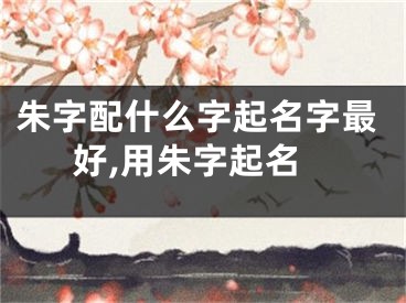 朱字配什么字起名字最好,用朱字起名