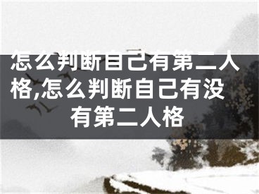 怎么判断自己有第二人格,怎么判断自己有没有第二人格
