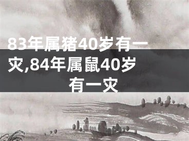 83年属猪40岁有一灾,84年属鼠40岁有一灾