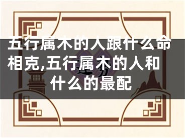 五行属木的人跟什么命相克,五行属木的人和什么的最配