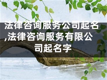 法律咨询服务公司起名,法律咨询服务有限公司起名字