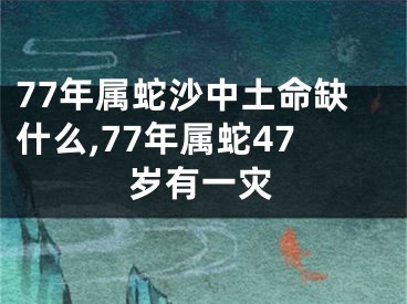 77年属蛇沙中土命缺什么,77年属蛇47岁有一灾