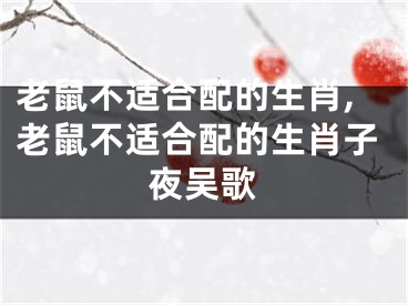 老鼠不适合配的生肖,老鼠不适合配的生肖子夜吴歌