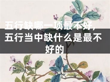 五行缺哪一项最不好,五行当中缺什么是最不好的