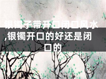 银镯子带开口闭口风水,银镯开口的好还是闭口的