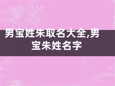 男宝姓朱取名大全,男宝朱姓名字