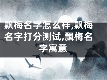 飘梅名字怎么样,飘梅名字打分测试,飘梅名字寓意