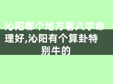 沁阳哪个地方看八字命理好,沁阳有个算卦特别牛的