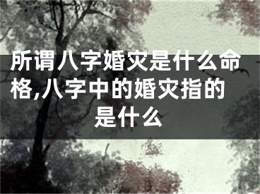 所谓八字婚灾是什么命格,八字中的婚灾指的是什么