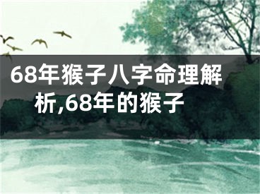 68年猴子八字命理解析,68年的猴子