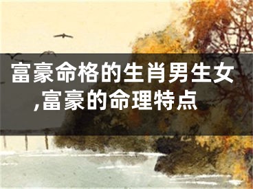 富豪命格的生肖男生女,富豪的命理特点