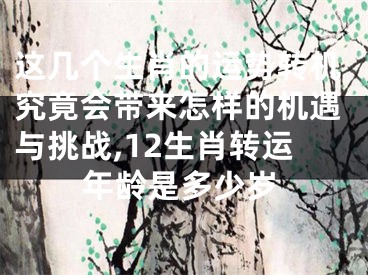 这几个生肖的运势转机究竟会带来怎样的机遇与挑战,12生肖转运年龄是多少岁