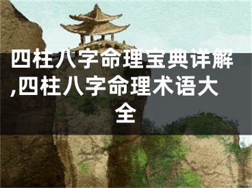 四柱八字命理宝典详解,四柱八字命理术语大全