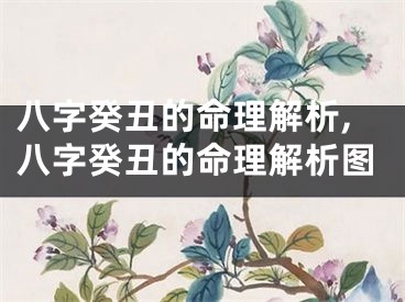 八字癸丑的命理解析,八字癸丑的命理解析图
