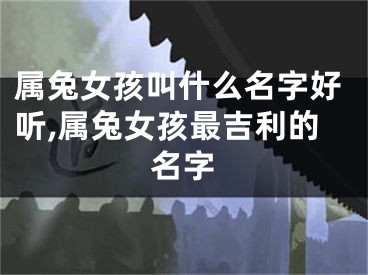 属兔女孩叫什么名字好听,属兔女孩最吉利的名字