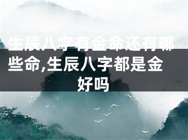 生辰八字有金命还有哪些命,生辰八字都是金好吗